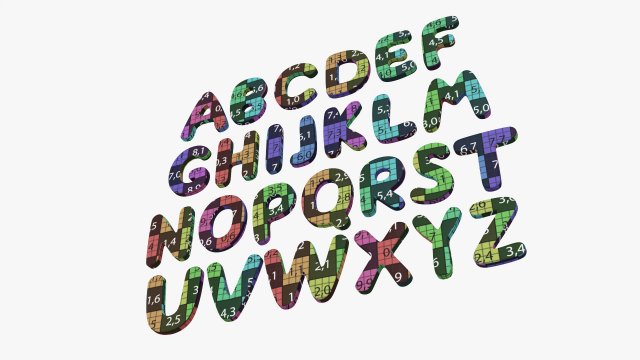 Alphabet Letters 04 3D Model in Other 3DExport
