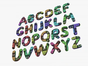 Alphabet Letters 04 3D Model
