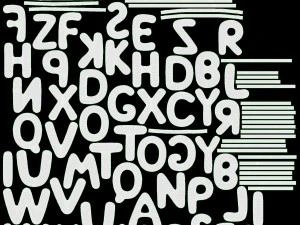Alphabet Letters 04 3D Model
