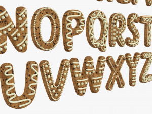 Alphabet Letters Decorated 01 Model 3D