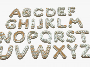 Alphabet Letters Decorated 03 Modello 3D