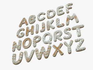 Alphabet Letters Decorated 03 Modello 3D