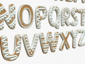 Alphabet Letters Decorated 03 Modello 3D