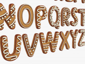 Alphabet Letters Decorated 04 Modelo 3D