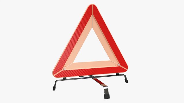 Car Emergency Sign Modelo 3D .c4d .max .obj .3ds .fbx .stl .blend 