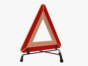 Car Emergency Sign 3D Model