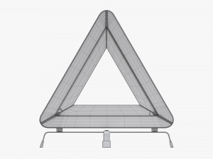 Car Emergency Sign White 3D Model