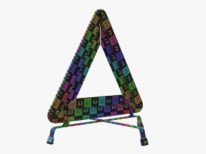 Car Emergency Sign White 3D Model
