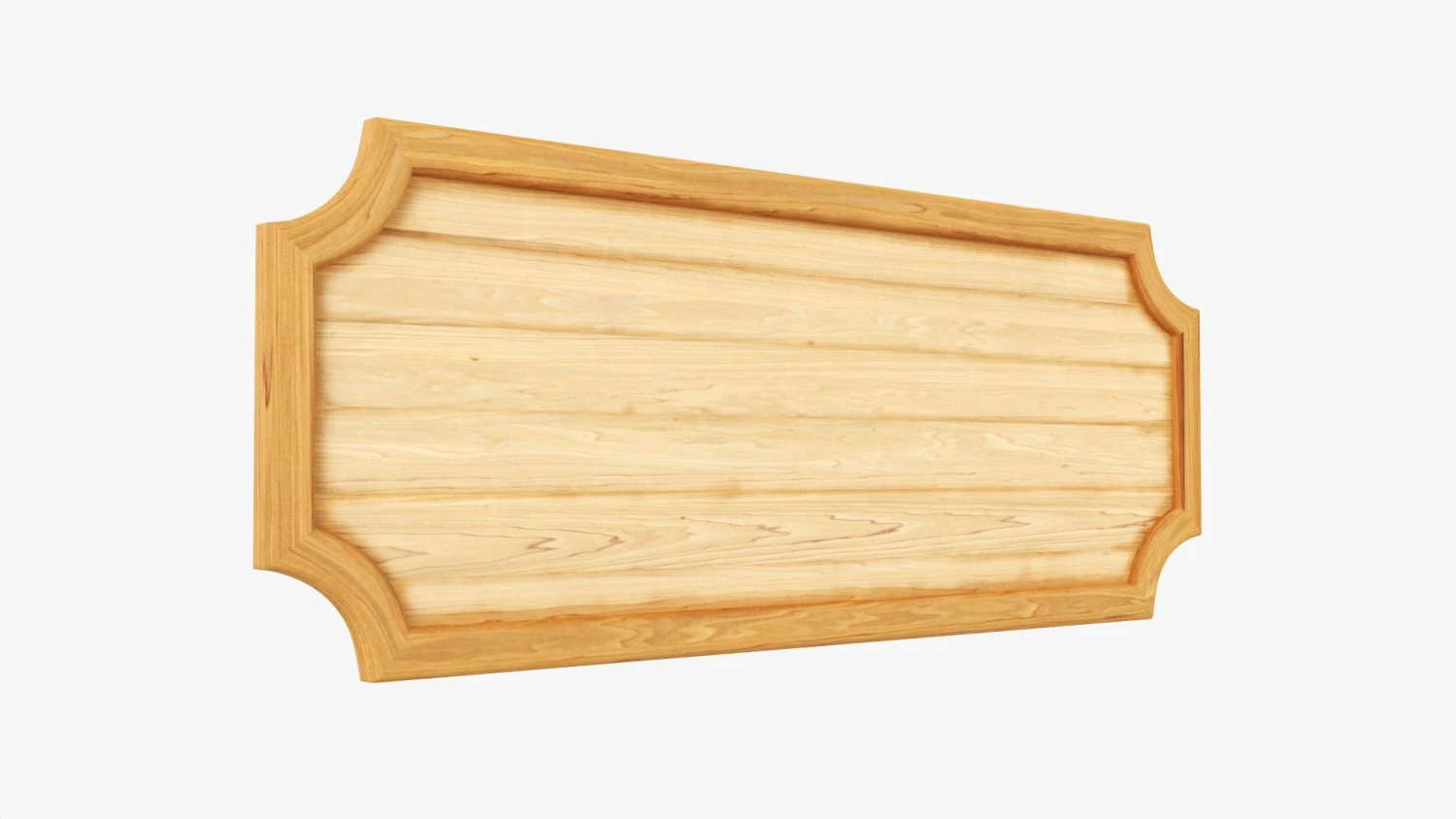 Decorative Wooden Plate 3D Model .c4d .max .obj .3ds .fbx .stl .blend