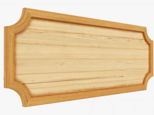 Decorative Wooden Plate 3D Model