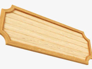 Decorative Wooden Plate 3D Model
