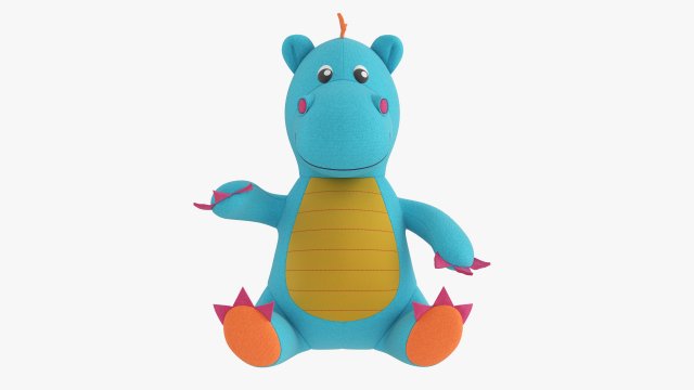 Dragon Soft Toy 3D Модель .c4d .max .obj .3ds .fbx .stl .blend 