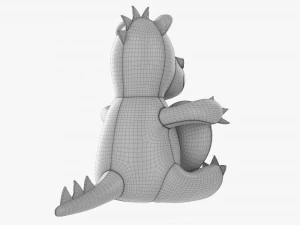 Dragon With Heart Soft Toy 3D Model