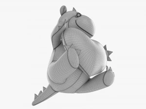 Dragon With Heart Soft Toy 3D Model