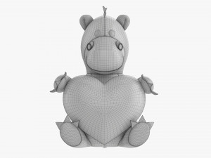 Dragon With Heart Soft Toy 3D 模型
