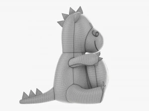 Dragon With Heart Soft Toy 3D Model