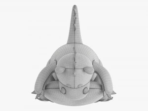 Dragon With Heart Soft Toy 3D Model