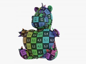 Dragon With Heart Soft Toy 3D Model
