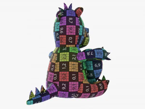 Dragon With Heart Soft Toy 3D Model