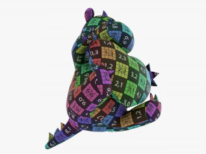 Dragon With Heart Soft Toy 3D Model
