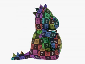Dragon With Heart Soft Toy 3D Model