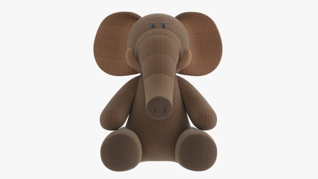 Elephant Soft Toy V1 3D 模型 .c4d .max .obj .3ds .fbx .stl .blend 