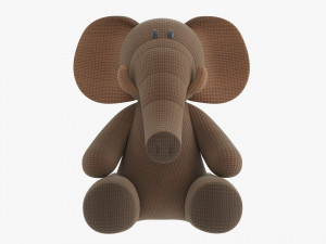 Elephant Soft Toy V1 3D Model