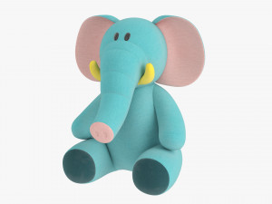 Elephant Soft Toy V2 3D Model