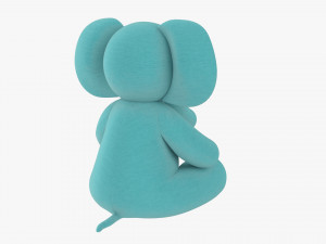 Elephant Soft Toy V2 3D Model