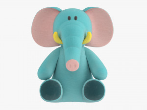 Elephant Soft Toy V2 3D Model