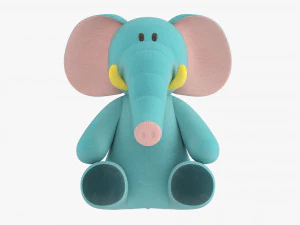 Elephant Soft Toy V2 3D Model