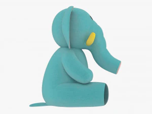 Elephant Soft Toy V2 3D Model