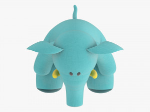 Elephant Soft Toy V2 3D Model