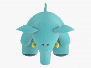 Elephant Soft Toy V2 3D Model