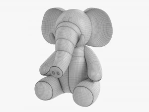 Elephant Soft Toy V2 3D Model