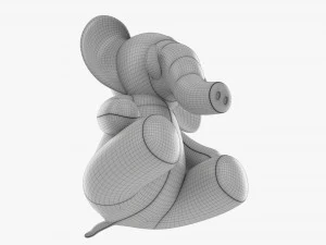 Elephant Soft Toy V2 3D Model