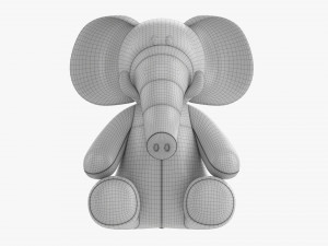 Elephant Soft Toy V2 3D Model