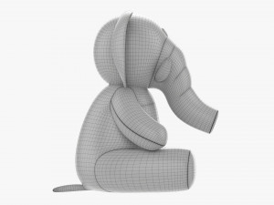 Elephant Soft Toy V2 3D Model