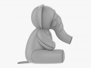 Elephant Soft Toy V2 3D Model