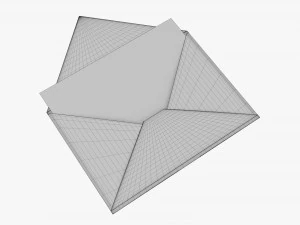 Envelope Mockup 05 Open Pink 3D Model