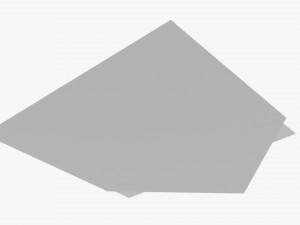 Envelope Mockup 05 Open White 3D Model