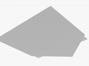 Envelope Mockup 05 Open White 3D Model