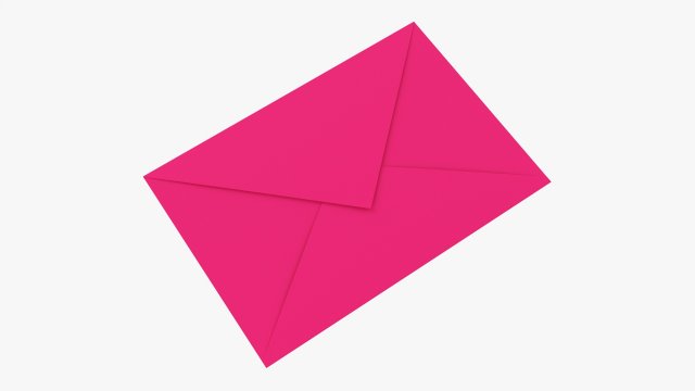 Envelope Mockup 05 Pink 3D-Modell .c4d .max .obj .3ds .fbx .stl .blend 