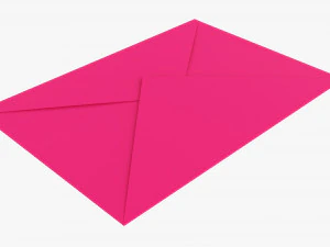 Envelope Mockup 05 Pink 3D Model