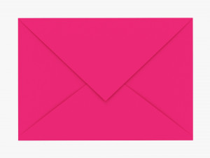Envelope Mockup 05 Pink 3D-Modell