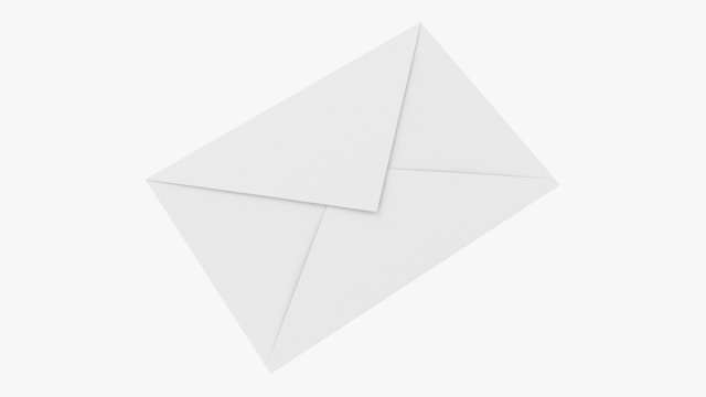 Envelope Mockup 05 White 3D-Modell .c4d .max .obj .3ds .fbx .stl .blend 