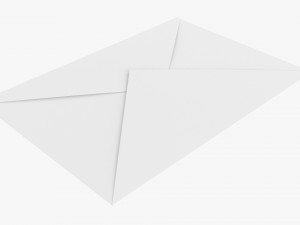 Envelope Mockup 05 White 3D-Modell