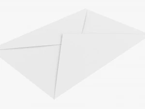 Envelope Mockup 05 White 3D Model