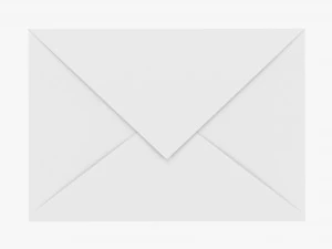 Envelope Mockup 05 White 3D Model