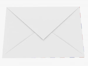 Envelope Mockup 05 White V2 3D Model